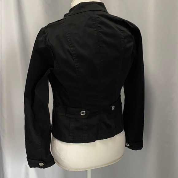 WHBM Black Military Jacket size 4 - Picture 6 of 8